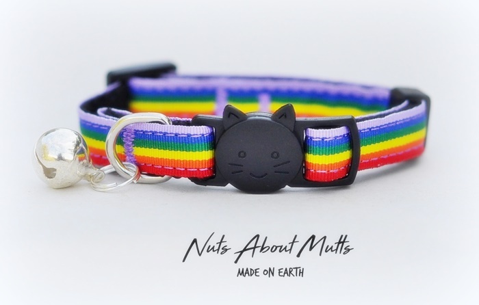 Rainbow LGBT Pride cat collar 3 sizes